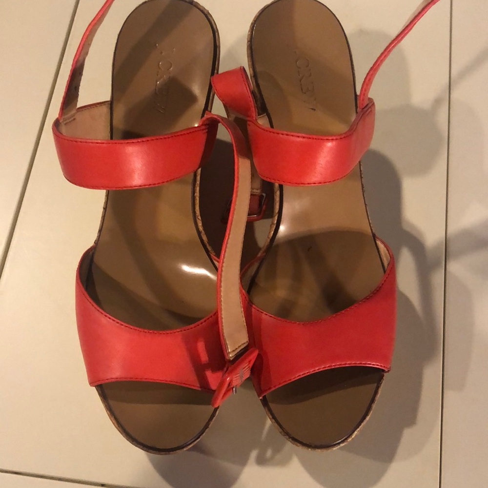 J.CREW bright wedges!!